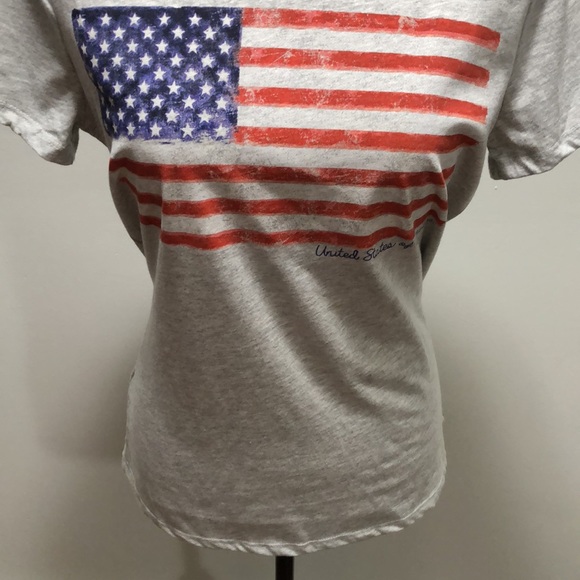 {Sonoma} Gray T Shirt With American Flag Graphic - Picture 4 of 8